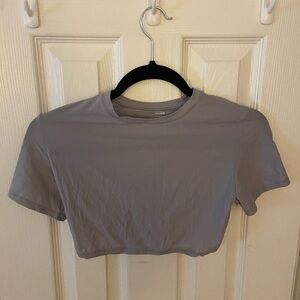 Skims Gray Fits Everybody Crop Top